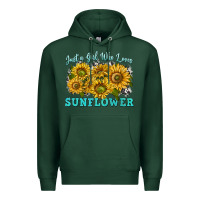 Sports Green just a girl who loves sunflower Premium Hoodie - texasbilliewilder