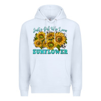 White just a girl who loves sunflower Premium Hoodie - texasbilliewilder