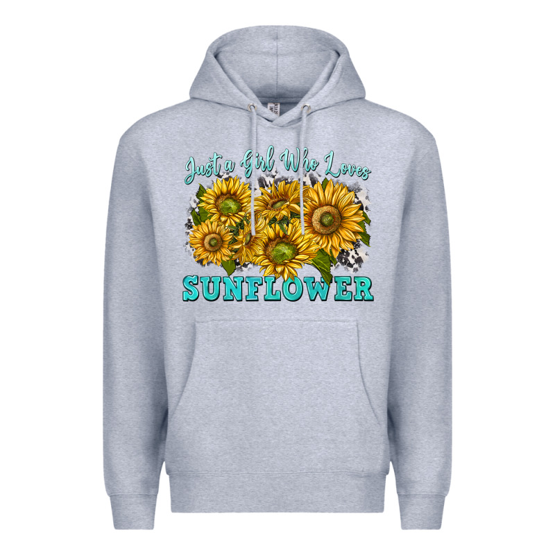Just A Girl Who Loves Sunflower Premium Hoodie by texasbilliewilder | Teevron