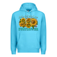 Ocean Blue just a girl who loves sunflower Premium Hoodie - texasbilliewilder
