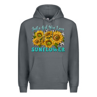Rock just a girl who loves sunflower Premium Hoodie - texasbilliewilder