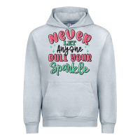 Heather Grey never let anyone dull your sparkle Urban Hoodie - MaliasSmallBusiness