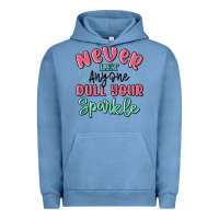 Pigment Pebble Blue never let anyone dull your sparkle Urban Hoodie - MaliasSmallBusiness