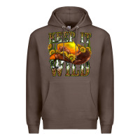 Coffee keep it wild western Premium Hoodie - texasbilliewilder