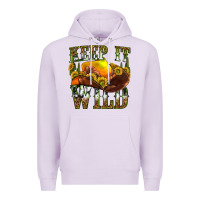 Lilac keep it wild western Premium Hoodie - texasbilliewilder