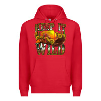 Red keep it wild western Premium Hoodie - texasbilliewilder
