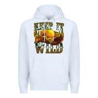 White keep it wild western Premium Hoodie - texasbilliewilder