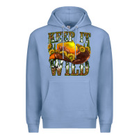 Colony Blue keep it wild western Premium Hoodie - texasbilliewilder