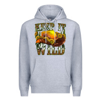 Heather Grey keep it wild western Premium Hoodie - texasbilliewilder