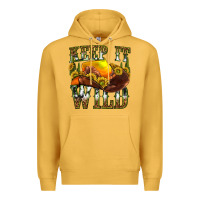 Mustard keep it wild western Premium Hoodie - texasbilliewilder