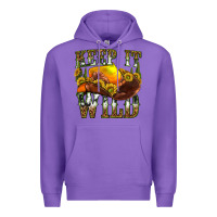 Purple keep it wild western Premium Hoodie - texasbilliewilder