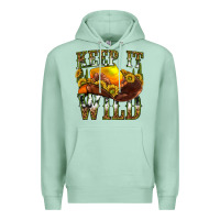 Seafoam keep it wild western Premium Hoodie - texasbilliewilder