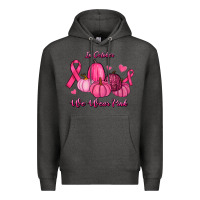 Charcoal Heather In October We Wear Pink Pumpkins Premium Hoodie - RanaPortraitStore