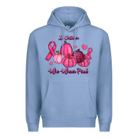 Colony Blue In October We Wear Pink Pumpkins Premium Hoodie - RanaPortraitStore