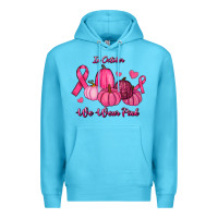 Ocean Blue In October We Wear Pink Pumpkins Premium Hoodie - RanaPortraitStore