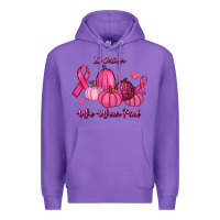 Purple In October We Wear Pink Pumpkins Premium Hoodie - RanaPortraitStore