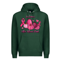 Sports Green In October We Wear Pink Pumpkins Premium Hoodie - RanaPortraitStore