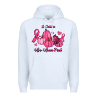 White In October We Wear Pink Pumpkins Premium Hoodie - RanaPortraitStore
