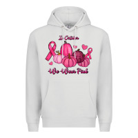 Dove Grey In October We Wear Pink Pumpkins Premium Hoodie - RanaPortraitStore