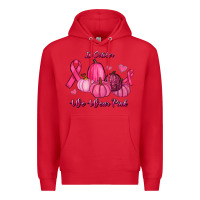 Red In October We Wear Pink Pumpkins Premium Hoodie - RanaPortraitStore