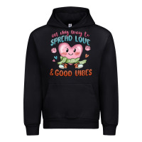 Black on my way to spread love Urban Hoodie - MaliasSmallBusiness
