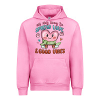 Fuchsia Pink on my way to spread love Urban Hoodie - MaliasSmallBusiness