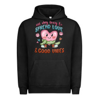 Pigment Black on my way to spread love Urban Hoodie - MaliasSmallBusiness
