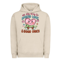 Pigment French Oak on my way to spread love Urban Hoodie - MaliasSmallBusiness