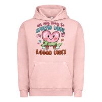 Pigment Salmon on my way to spread love Urban Hoodie - MaliasSmallBusiness