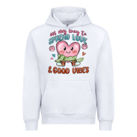 White on my way to spread love Urban Hoodie - MaliasSmallBusiness