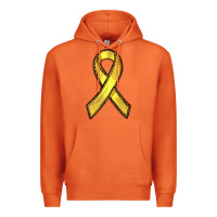 Carrot Gold Cancer ribbon Premium Hoodie - RanaPortraitStore