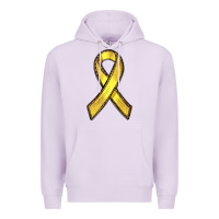 Lilac Gold Cancer ribbon Premium Hoodie - RanaPortraitStore