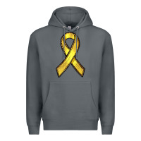 Rock Gold Cancer ribbon Premium Hoodie - RanaPortraitStore