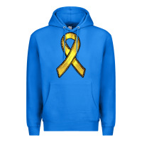 True Royal Gold Cancer ribbon Premium Hoodie - RanaPortraitStore