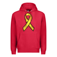 Cardinal Gold Cancer ribbon Premium Hoodie - RanaPortraitStore