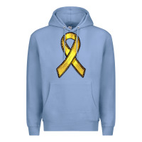 Colony Blue Gold Cancer ribbon Premium Hoodie - RanaPortraitStore