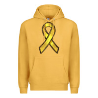 Mustard Gold Cancer ribbon Premium Hoodie - RanaPortraitStore