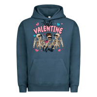 Pigment Midnight Navy anti valentine club Urban Hoodie - MaliasSmallBusiness