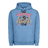 Pigment Pebble Blue anti valentine club Urban Hoodie - MaliasSmallBusiness