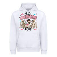 White anti valentine club Urban Hoodie - MaliasSmallBusiness