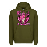 Army Green keep on talking yourself im not pretty western Premium Hoodie - texasbilliewilder