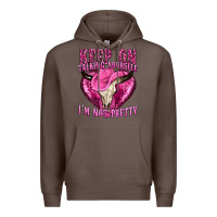 Coffee keep on talking yourself im not pretty western Premium Hoodie - texasbilliewilder