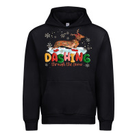 Black dachshund through the snow Urban Hoodie - MaliasSmallBusiness