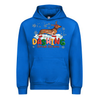 Cobalt dachshund through the snow Urban Hoodie - MaliasSmallBusiness