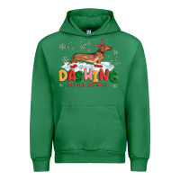 Emerald dachshund through the snow Urban Hoodie - MaliasSmallBusiness