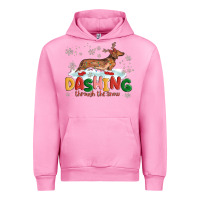 Fuchsia Pink dachshund through the snow Urban Hoodie - MaliasSmallBusiness