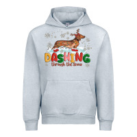 Heather Grey dachshund through the snow Urban Hoodie - MaliasSmallBusiness