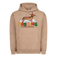 Pigment Burro dachshund through the snow Urban Hoodie - MaliasSmallBusiness