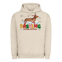 Pigment French Oak dachshund through the snow Urban Hoodie - MaliasSmallBusiness