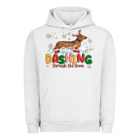 Pigment Lunar Rock dachshund through the snow Urban Hoodie - MaliasSmallBusiness